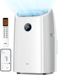 12,000 BTU Portable Air Conditioner with Smart App & Voice Control – 3-in-1 Cooling, Fan & Dehumidifier