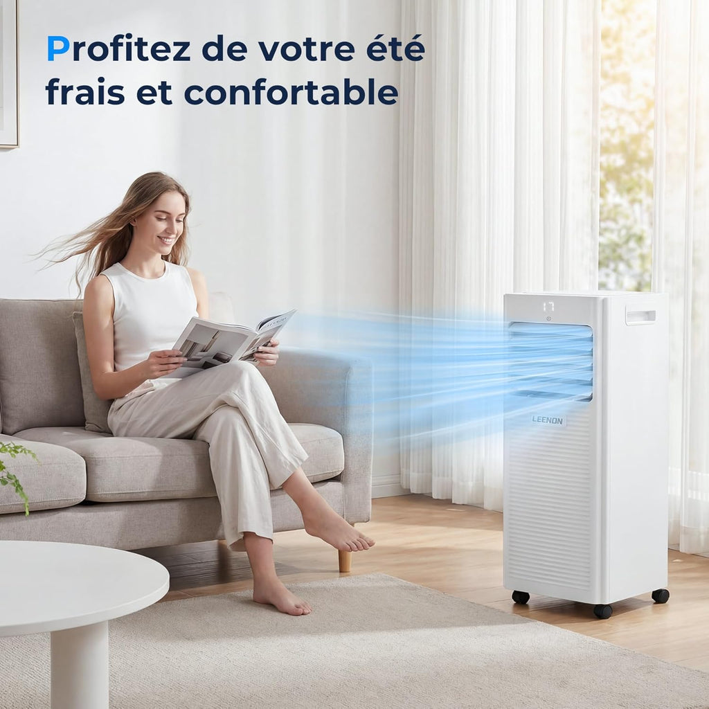 9,000 BTU Portable Air Conditioner 4-in-1 – Cooling, Dehumidifier, Fan, Sleep Mode, Remote