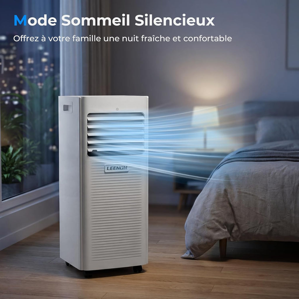 9,000 BTU Portable Air Conditioner 4-in-1 – Cooling, Dehumidifier, Fan, Sleep Mode, Remote