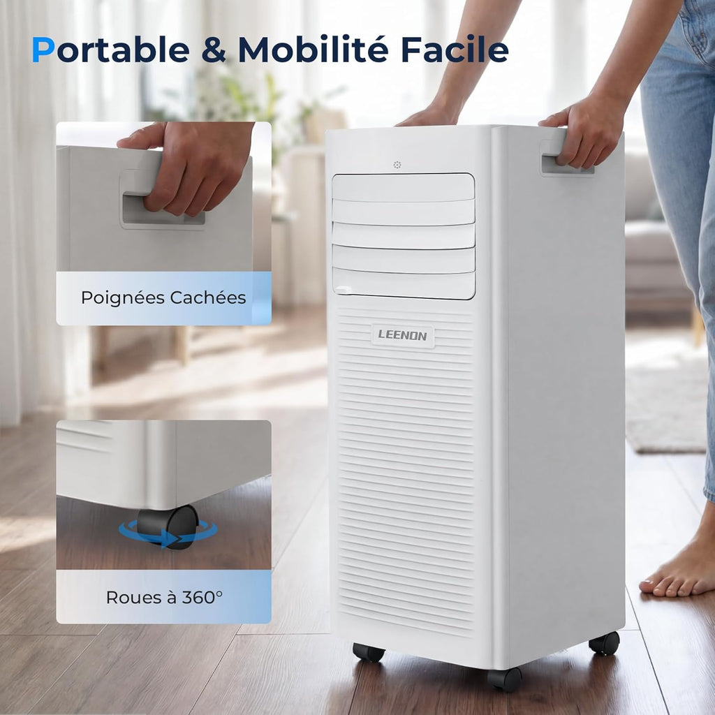 9,000 BTU Portable Air Conditioner 4-in-1 – Cooling, Dehumidifier, Fan, Sleep Mode, Remote