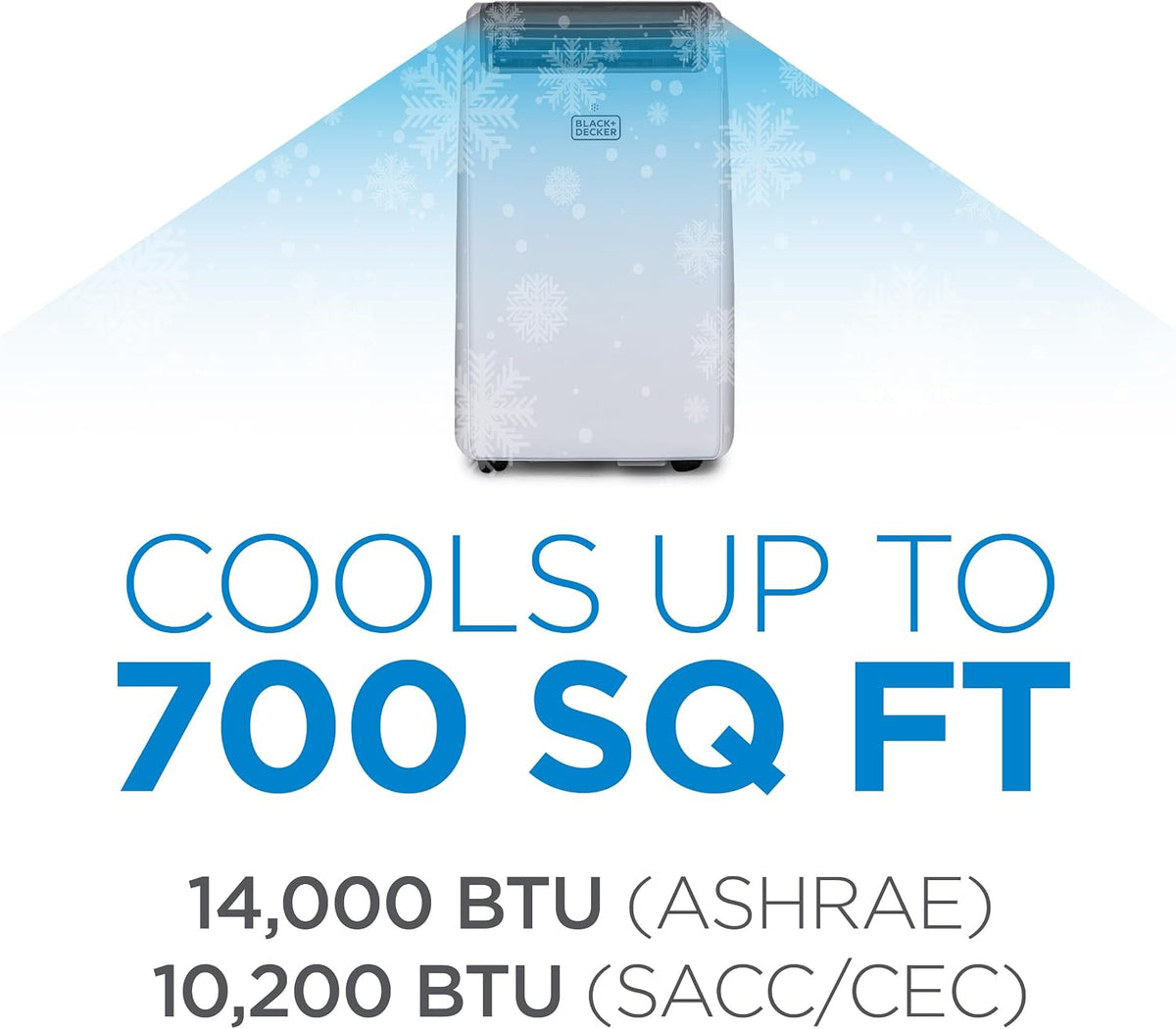 14,000 BTU Portable Air Conditioner – 3-in-1 Cooling, Fan & Dehumidifier, Remote, Window Kit