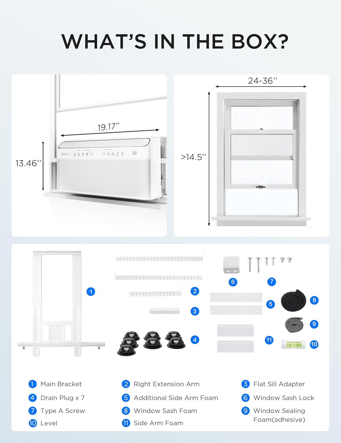 8,000 BTU U-Shaped Smart Inverter Window Air Conditioner – Cools up to 350 sq ft, Ultra Quiet, Alexa/Google Assistant Compatible
